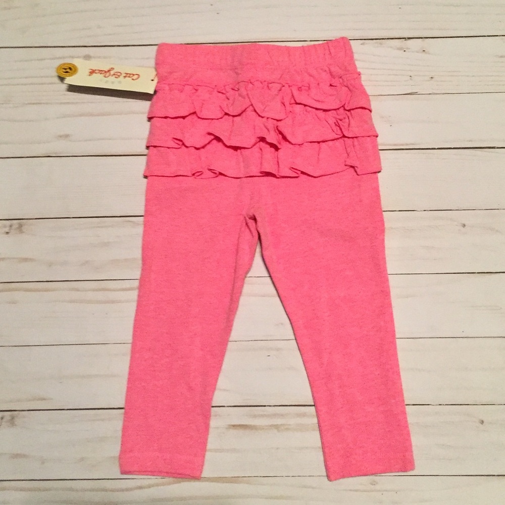 Ruffle Back Baby Girl Leggings Pants 12 Months New